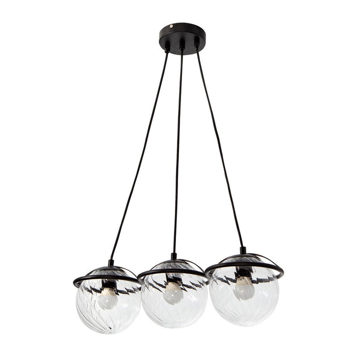 Lámpara Colgante Moderno Negro 40w E27 3 Luces