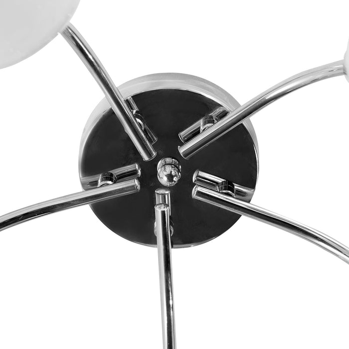 Lámpara Techo Cromo E27 40W 5 Luces