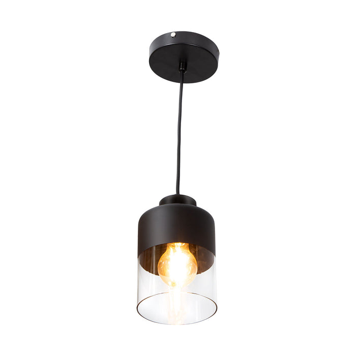Lámpara colgante, acabado negro mate, 1 luz E27, 40W