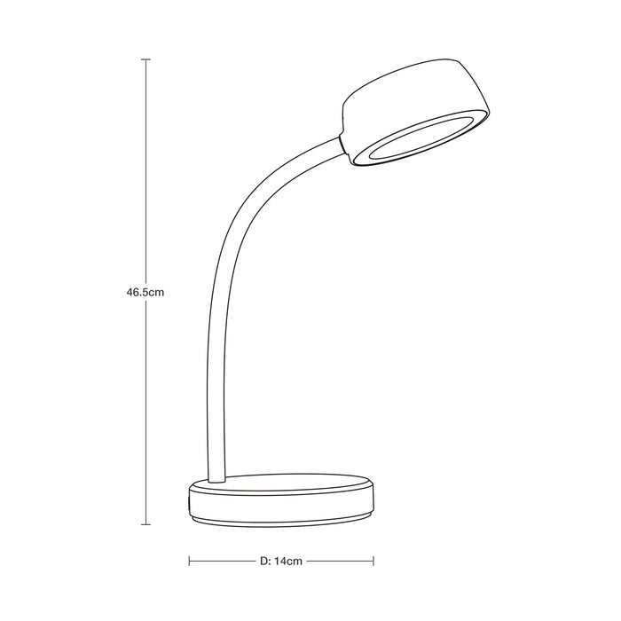 Lámpara LED De Lectura Para Escritorio Luz Blanca 6500K