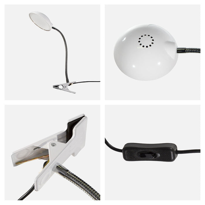 Lámpara De Escritorio Blanca 4w LED Integrado 1 Luz