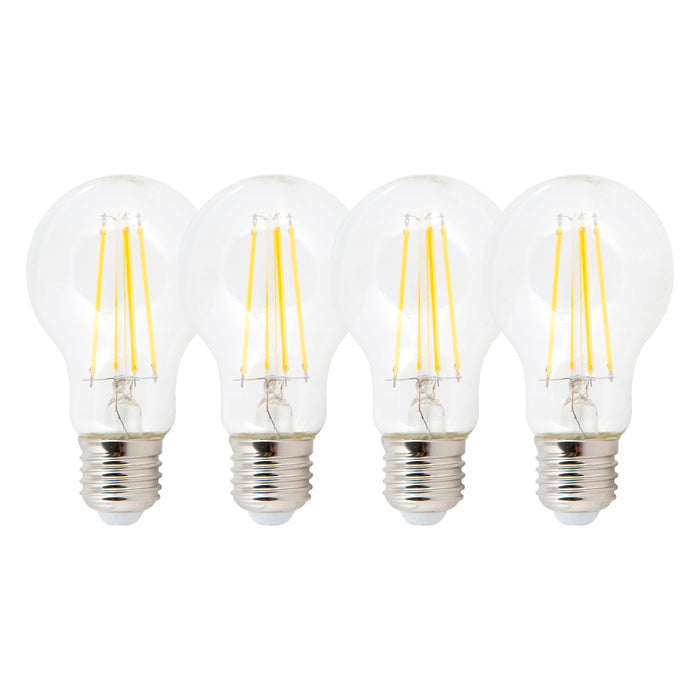 Foco Filamento LED Luz Amarilla Vintage  3000K 7W A60 4 set