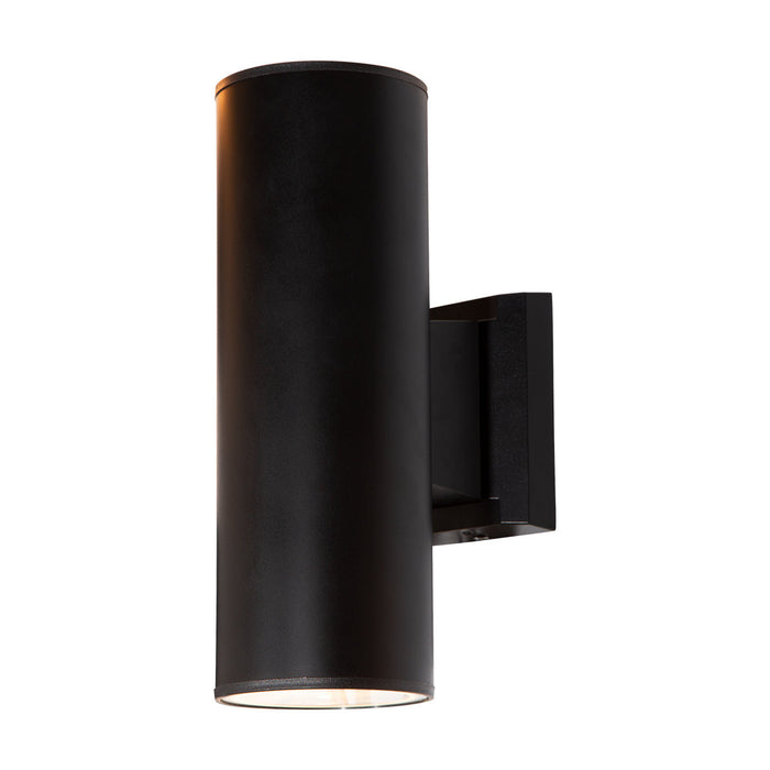 Aplique pared exterior, IP44, acabado negro, 2 luces E27, 10W
