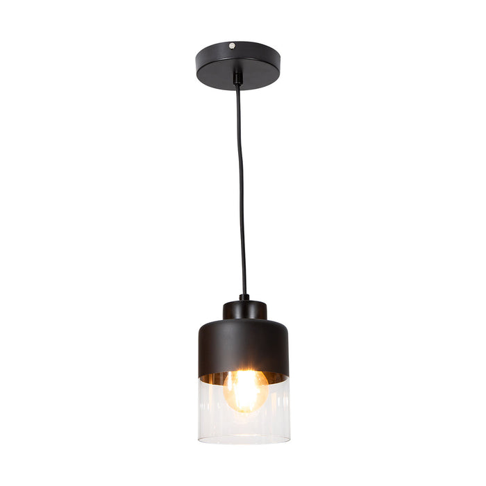 Lámpara colgante, acabado negro mate, 1 luz E27, 40W