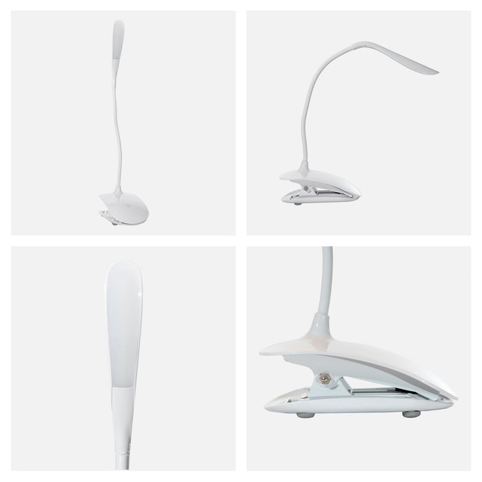 Lámpara Clip Escritorio Libro Lectura LED Luz Blanca 6500K