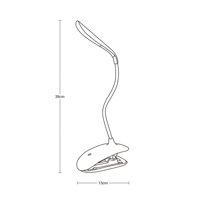 Lámpara Clip Escritorio Libro Lectura LED Luz Blanca 6500K