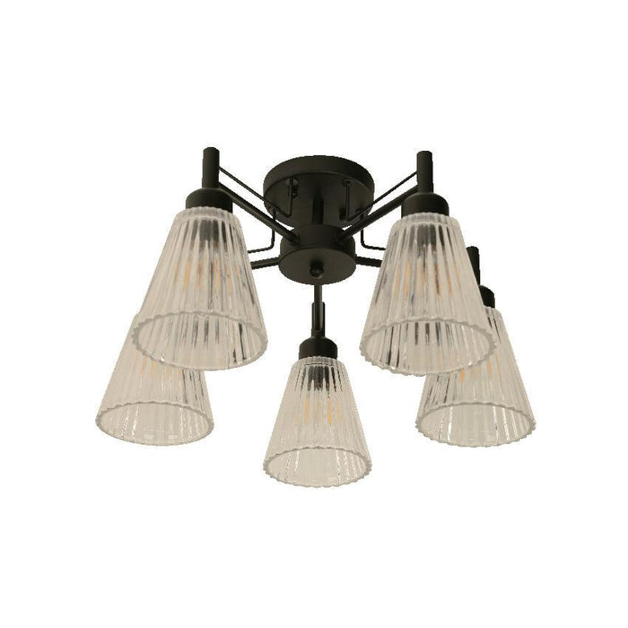 Lámpara Techo Negro 5L E14 60W