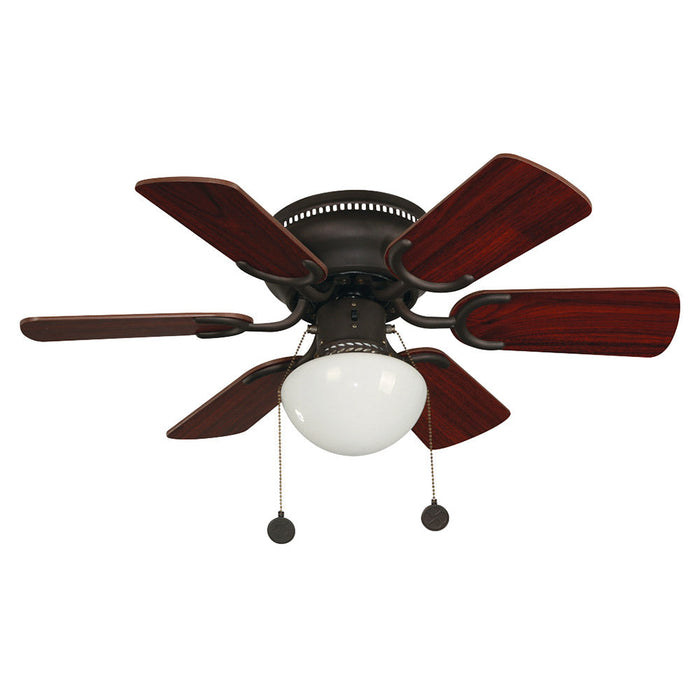 Ventilador Techo Chocolate 30" ARTFAN ANTONI, Aspas Nogal / Nogal Oscuro ,1 Luz.