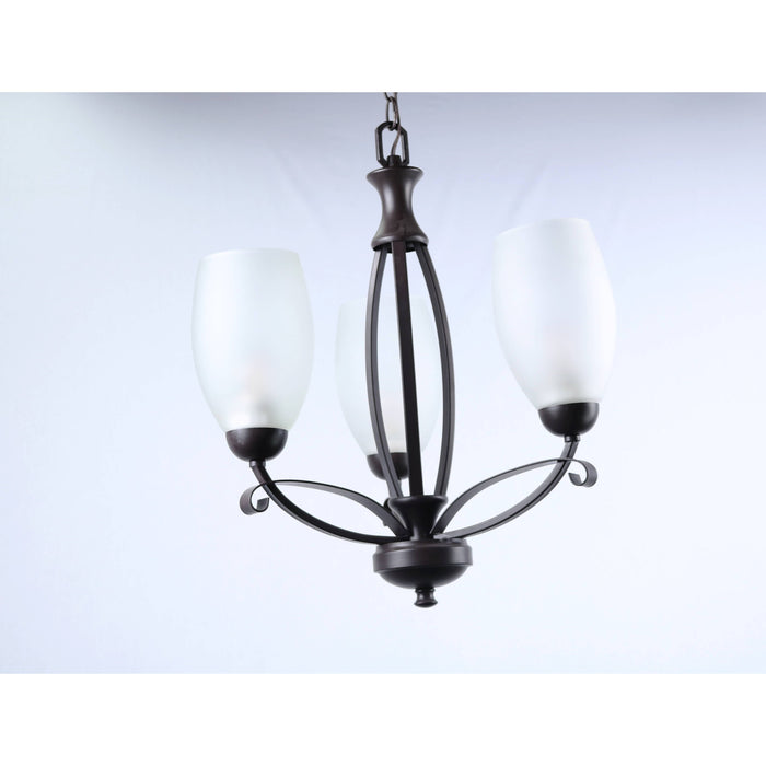 LAMP. COLGANTE BRONCE CEPILLADO 3L E27 60W