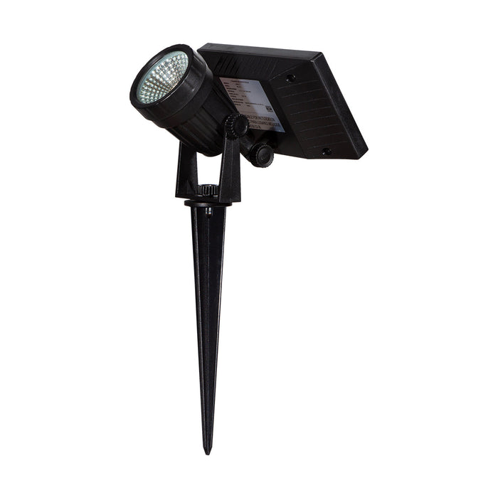 Luz solar LED para jardín, IP54, acabado negro