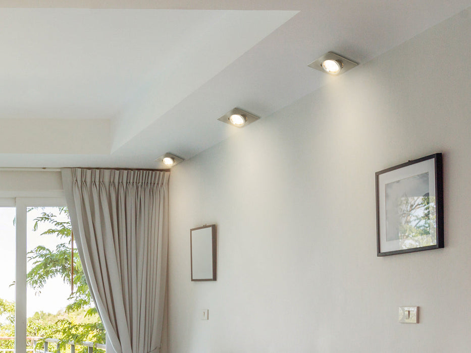 Lámpara Empotrable de 50 W Color Níquel Satinado de 1 Luz