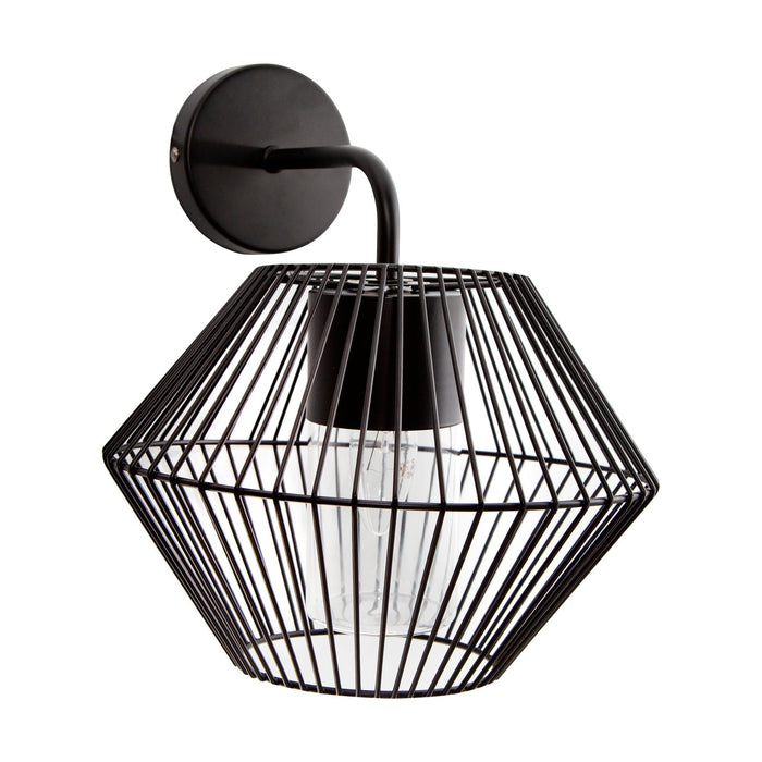 Lámpara de pared exterior, Negro 1L E27 10W
