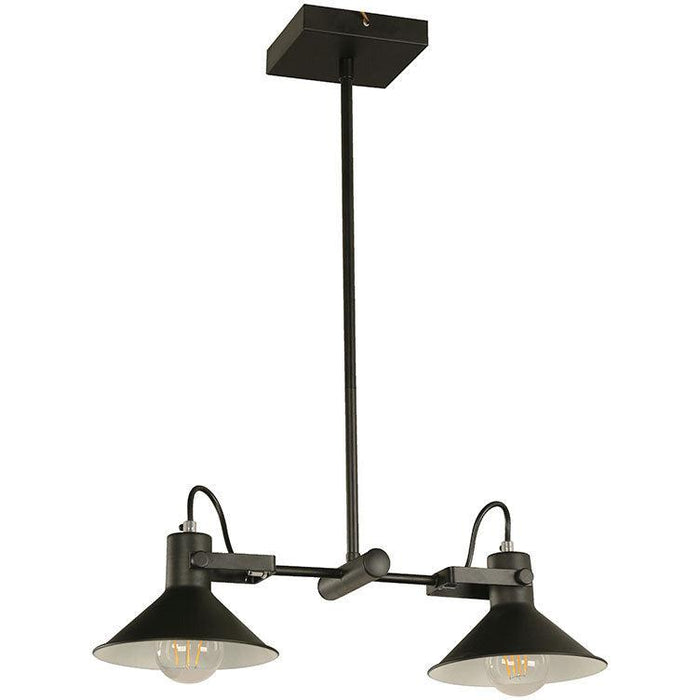 Lámpara Colgante Negro 2L E27 60W
