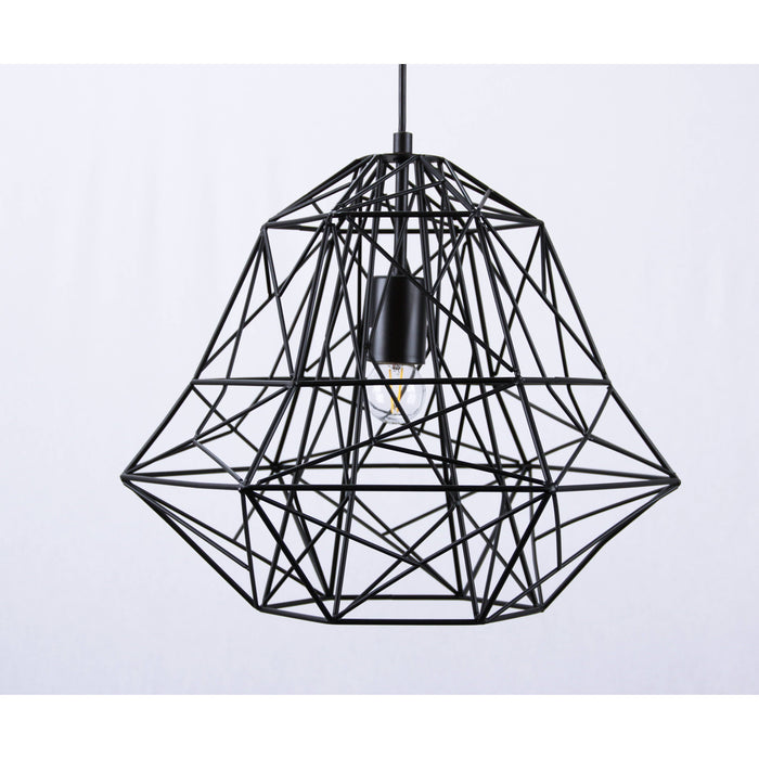 Lámpara Colgante Negro 1L E27 60W