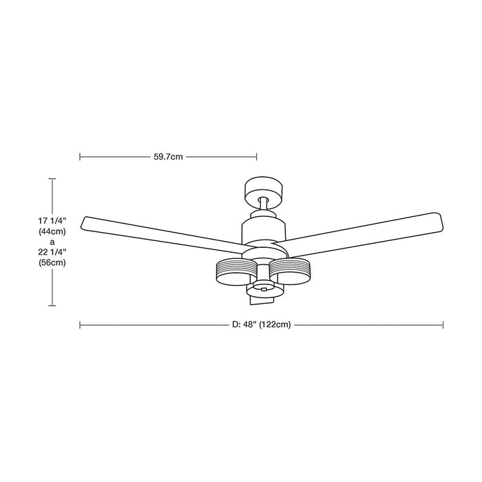 Ventilador de techo inteligente con luz LED