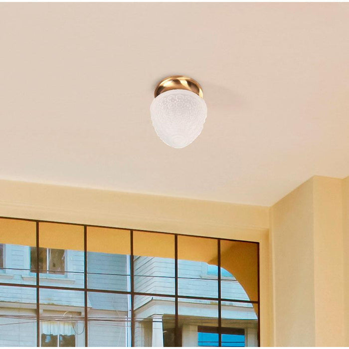 LAMP. TECHO BRONCE ANTIGUO 1L E27 60W