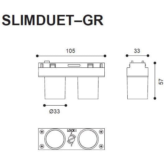 Lámpara Led Spot Slim Negro 1L 5.3W 24V 3000K Beam Angle 90°
