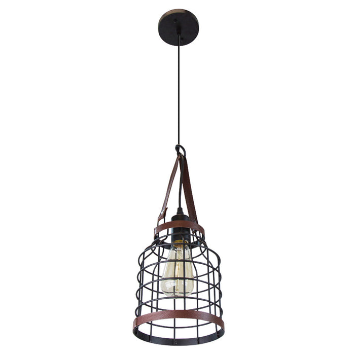 Lámpara Colgante Inlite Pantalla de Acero Color Negro de 1 Luz