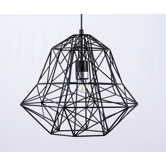 Lámpara Colgante Negro 1L E27 60W