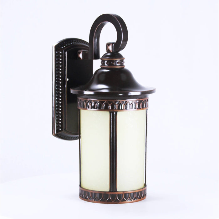 LAMP. EXT. PARED BRONCE OSCURO 1L E27 100W