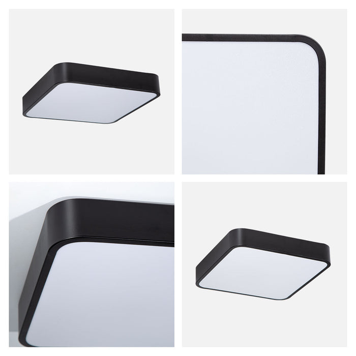 Lámpara de techo LED, acabado negro, CCT switch ajustable (3000K/4000K/6000K)