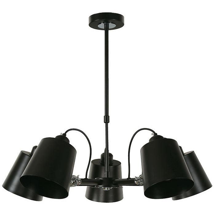 Lámpara Techo Negro 5L E27 40W