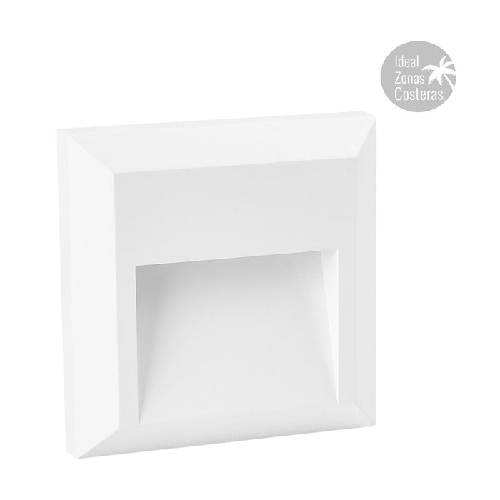 Lámpara de exterior LED para sobreponer, 1 W, Luz blanca neutra, ideal zona costera