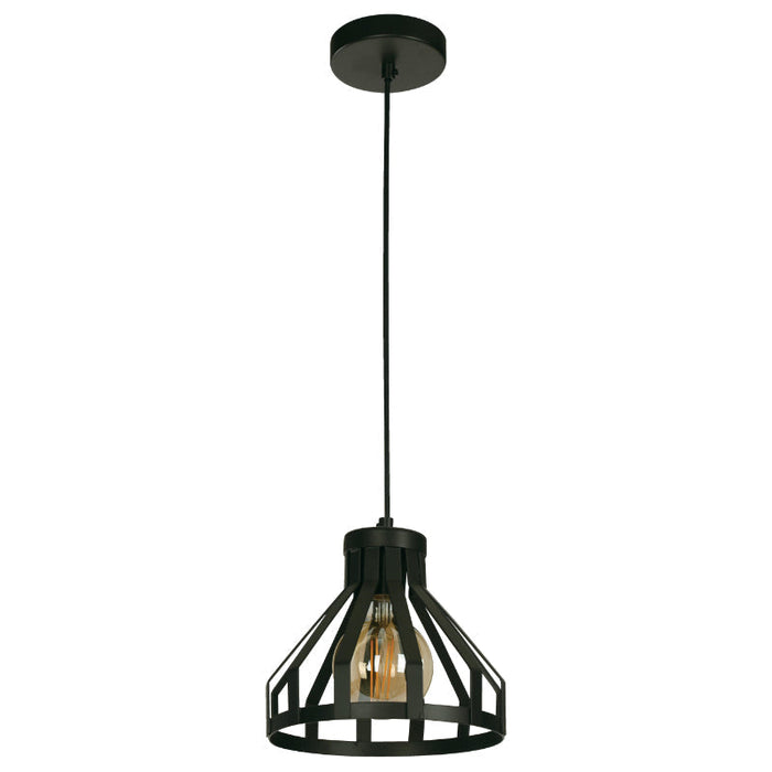 LAMP. COLGANTE NEGRO 1L E27 40W