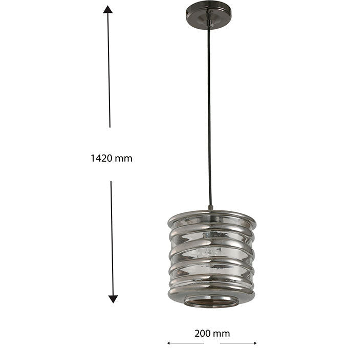 LAMP. COLGANTE NEGRO 1L E27 40W