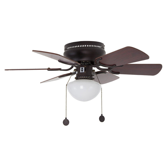 Ventilador Techo Chocolate 30" ARTFAN ANTONI, Aspas Nogal / Nogal Oscuro ,1 Luz.