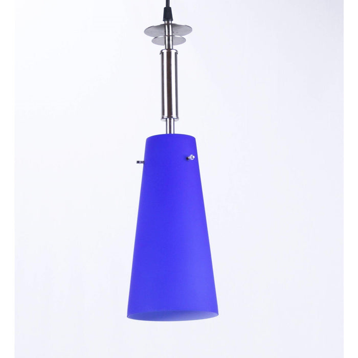 LAMP. COLGANTE AZUL 1L E27 60W