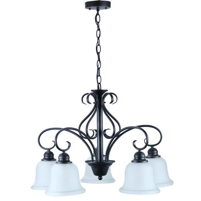 Lámpara Techo Negro 5L E27 60W