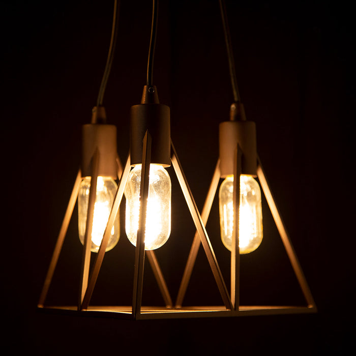Lámpara Colgante Inlite  Color Bronce de 3 Luces