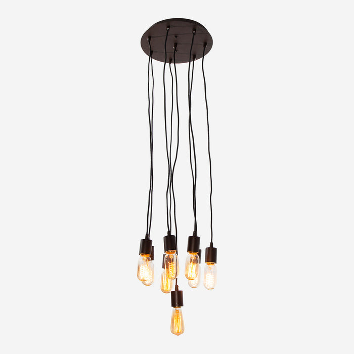 Lámpara de Techo LED Color Negro 24 W 8 Luces