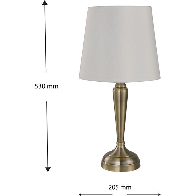 LAMP. MESA BRONCE ANTIGUO 1L E27 60W