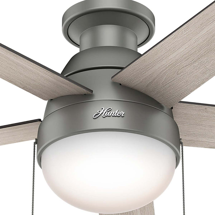 Ventilador de Techo Anslee de 46 pulgadas con Luz LED Gris Acero