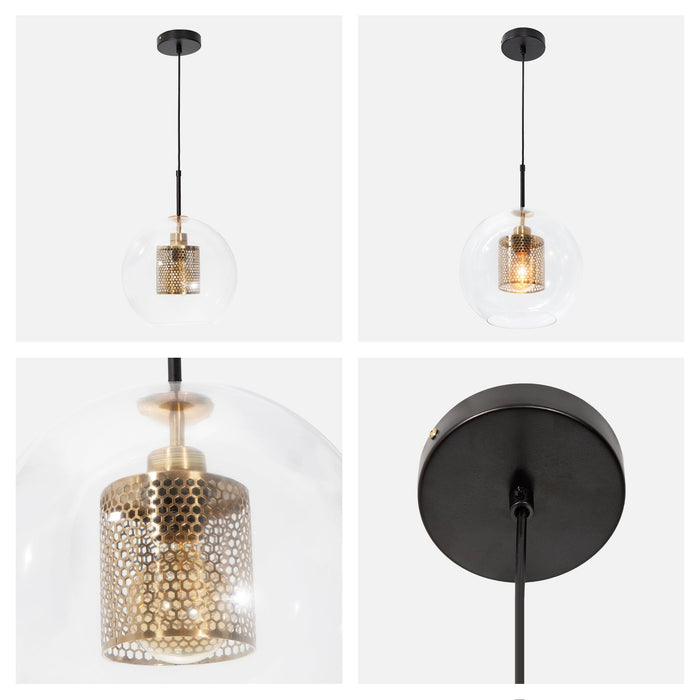 Lámpara Colgante Opulent Lights Negro Dorado E27 40w 1 Luz