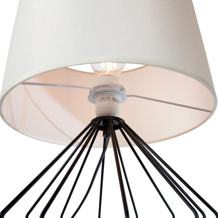 Lámpara de Mesa Geométrica Vintage Negro 60w E27 1 Luz