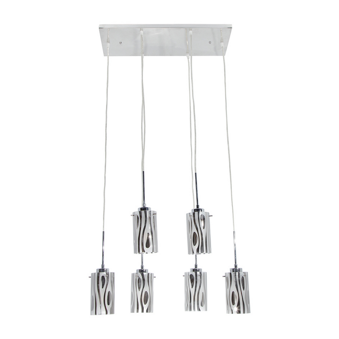 Lámpara Colgante Inlite Color Cromo de 6 Luces