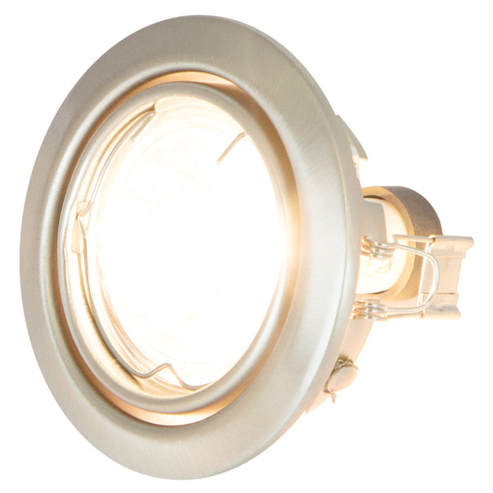 Lámpara Empotrable de 1 Luz Níquel Satinado