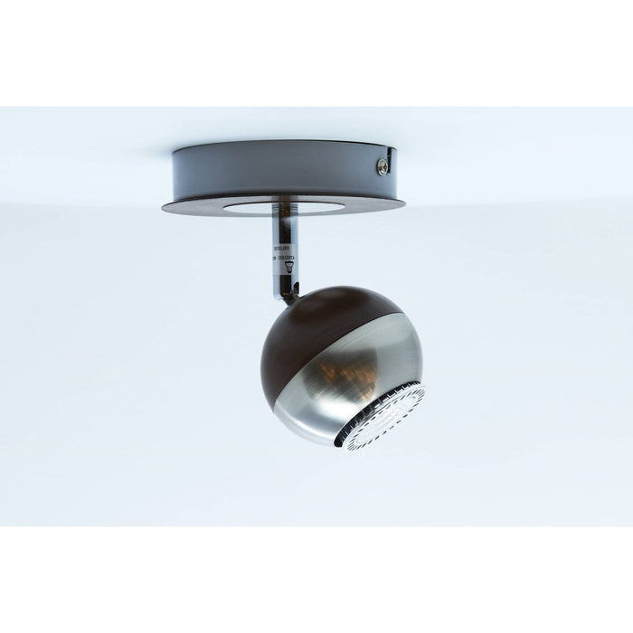 LAMP. TECHO REFLECTORA NÍQUEL SATINADO 1L GU10 50W