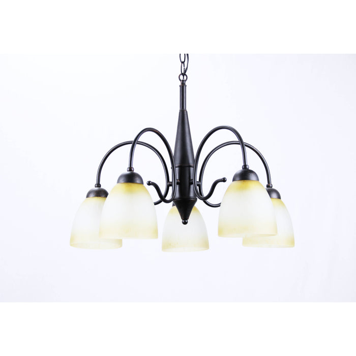 Lámpara Techo Negro 5L E27 60W