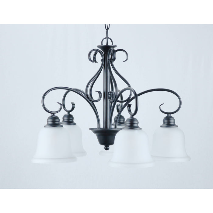 Lámpara Techo Negro 5L E27 60W