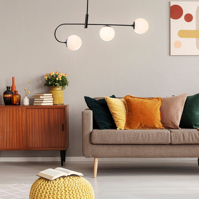 Lámpara Colgante Contemporary Clean Negro E27 40w 3 Luces