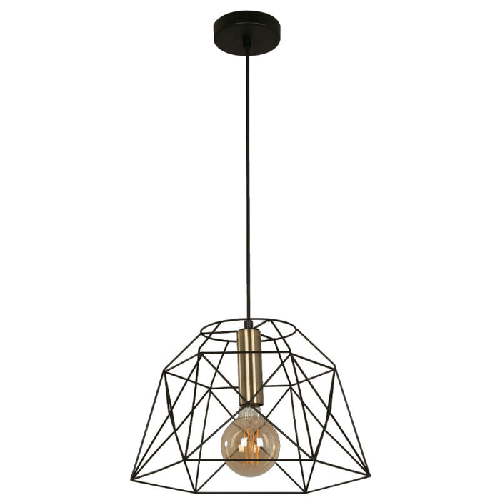 LAMP. COLGANTE NEGRO 1L E27 40W