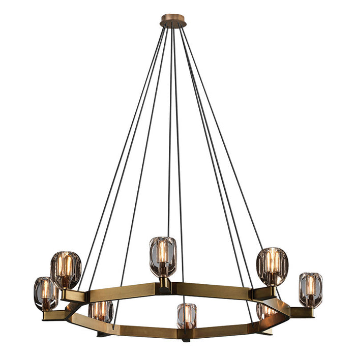 LAMP. TECHO BRONCE 8L E14 40W