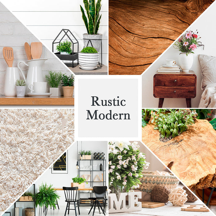 Lámpara Colgante Rustic Modern Negro Madera E27 60W 3 Luces