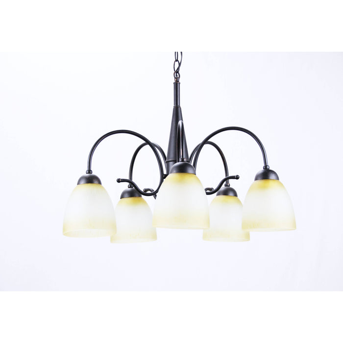 Lámpara Techo Negro 5L E27 60W