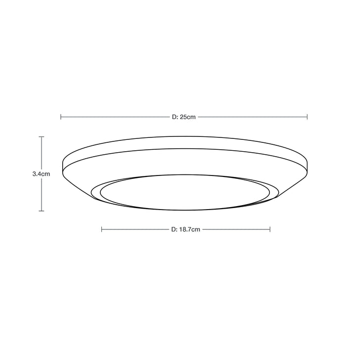 Lámpara Techo LED Níquel Satinado 18w 6500k 2 piezas