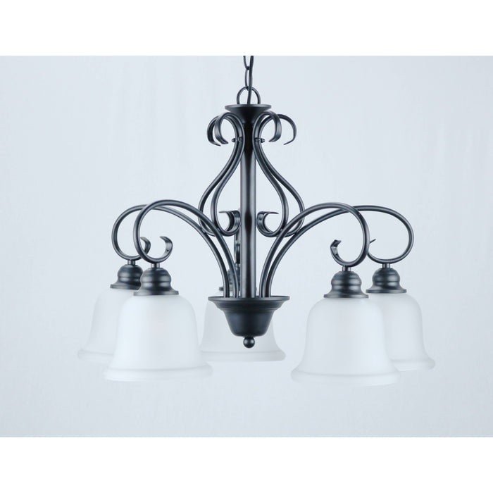Lámpara Techo Negro 5L E27 60W